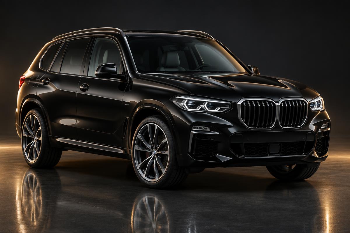 SUV negro importado por AutoZen, fotografiado en estudio